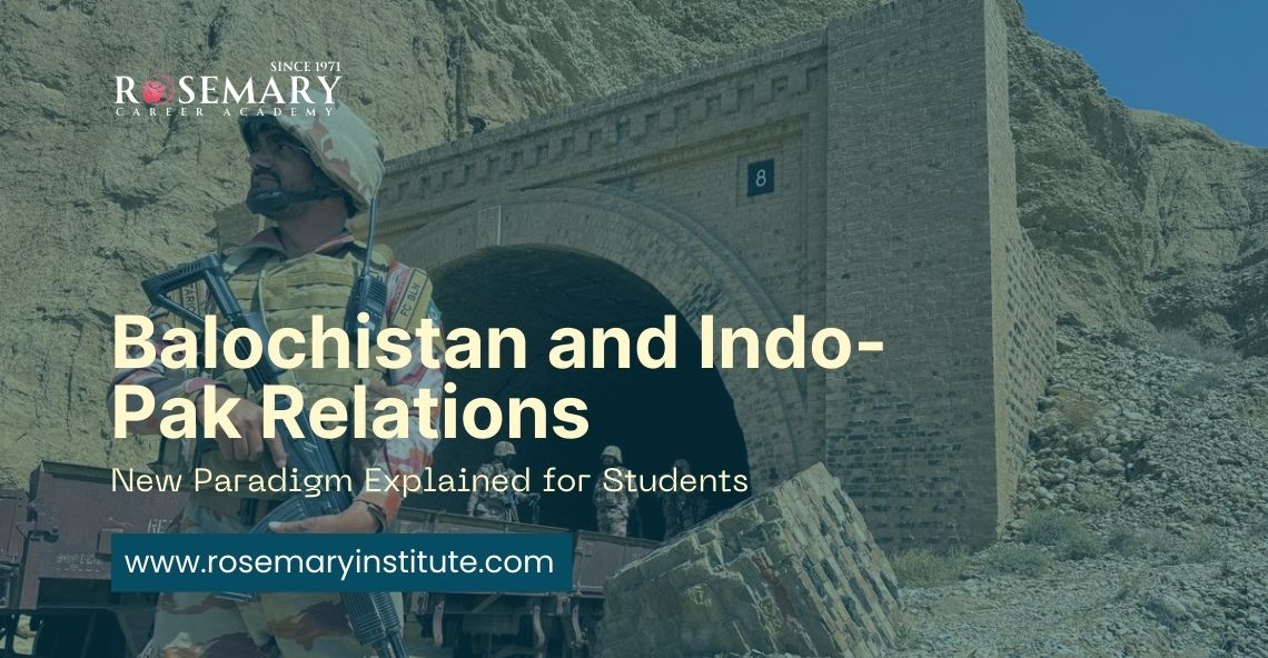 Map showing Balochistan province with India-Pakistan and China strategic relations visualized