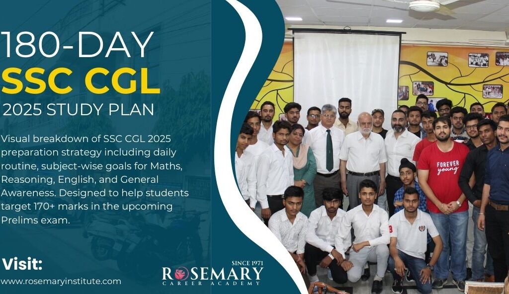 SSC CGL 2025 180-Day Study Plan for Prelims – Target 170+ Marks with Subject-wise Strategy