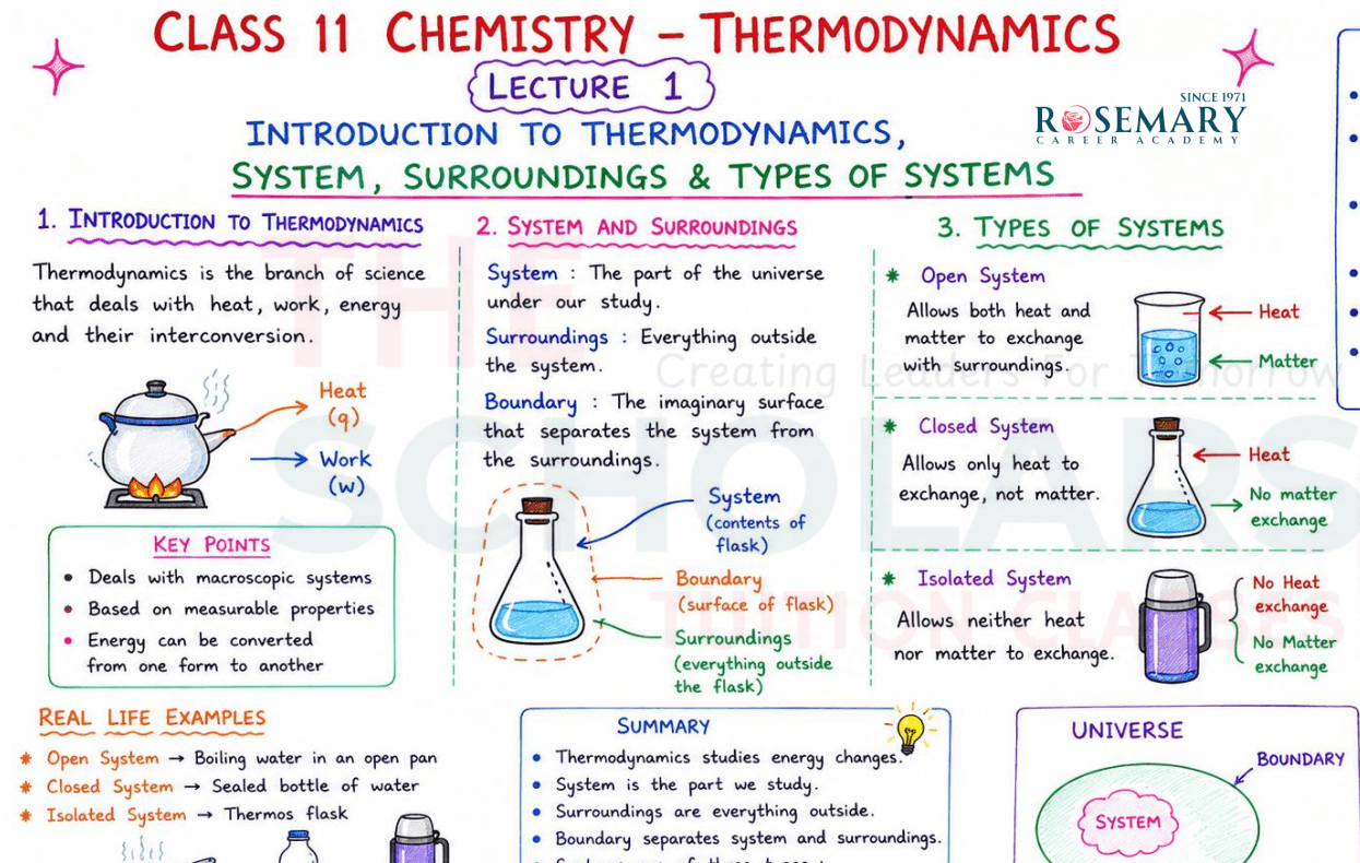 Class 11 Chemistry Thermodynamics Lecture 1 Notes | Handwritten PDF