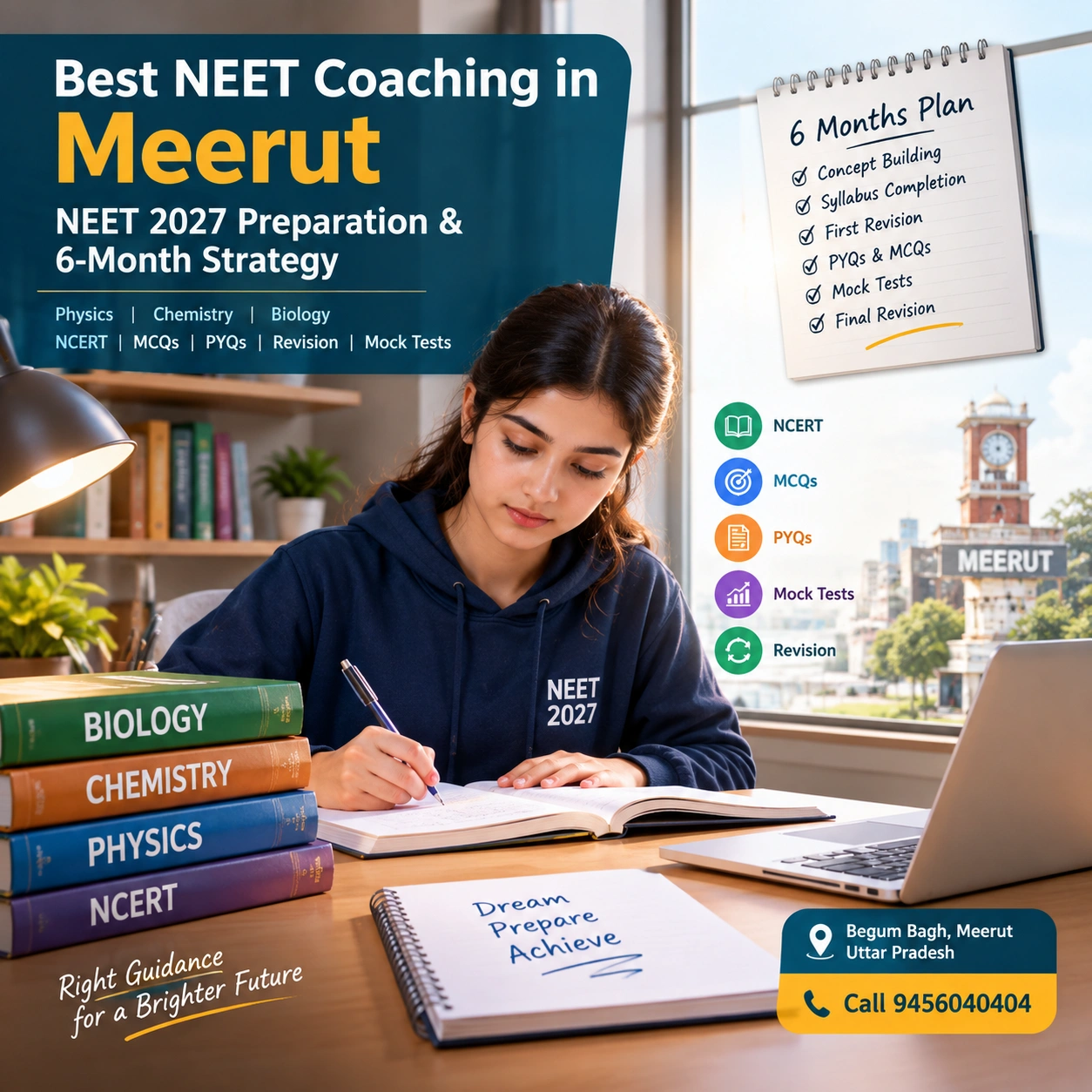 Best NEET Coaching in Meerut | NEET 2027 6-Month Strategy